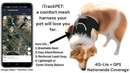 Remotely Monitor Pets with Pet Tracker Waterproof GPS Dog Collars Tracker Size:L