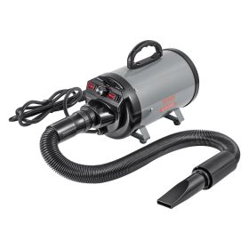VEVOR Dog Dryer, 2000W/2.7HP Dog Blow Dryer, Pet Grooming Dryer with Adjustable Speed and Temperature Control (Defalut: Defalut)